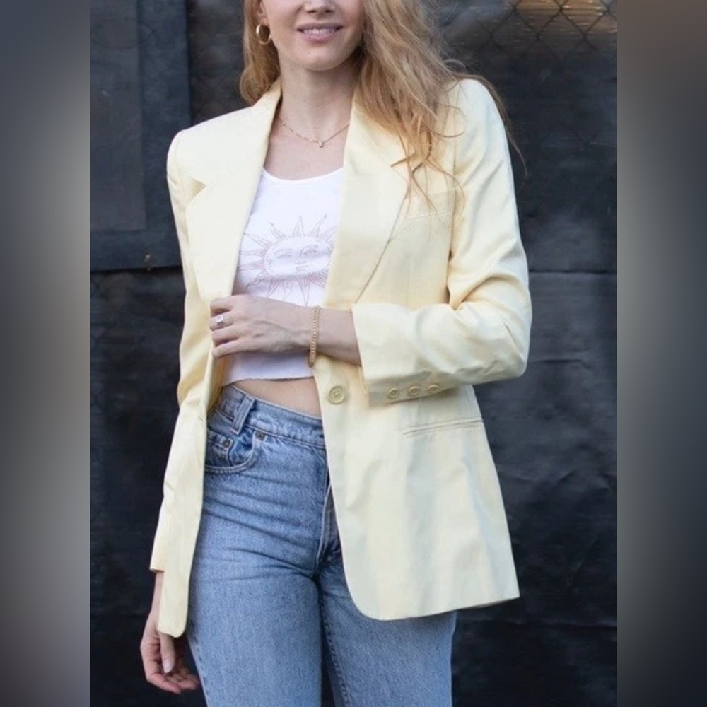 Nasty Gal White Off Women's Blazer‎ de 100 💯 viscosa size Medium